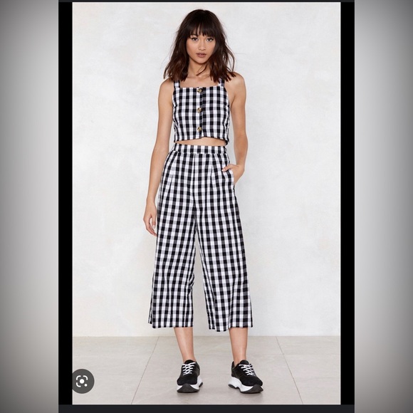 Nasty Gal Tops - NWT Nasty Gal Gingham Set